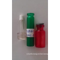 Tubular Green and Red Glass Bottle for Cillion